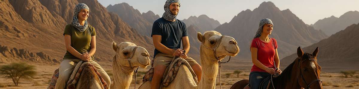Hurghada Ausritt auf dem Pferd oder Kamel.